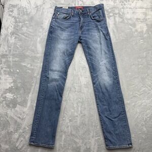 True Grit Jeans Men 31x34 Blue Whiskey Slim Straight USA Stretch Denim